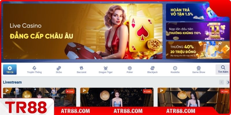 Khám phá về nền tảng cá cược casino Tr88