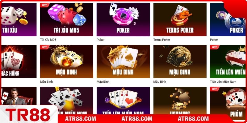 Tổng thể sơ bộ về game bài Tr88